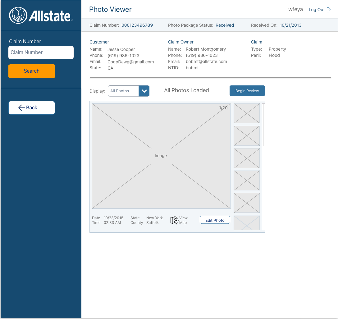 desktop app screen wireframe